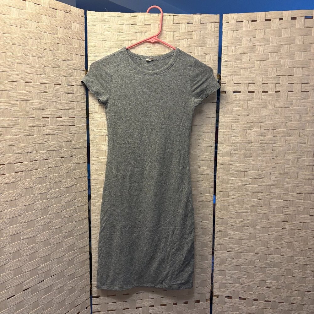 Aritzia Wilfred Free Heather Gray Bodycon T-Shirt Dress